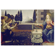 Annunciation by Leonardo da Vinci Puzzle in Tin featuring Renaissance artwork in a glossy finish, available in multiple sizes.