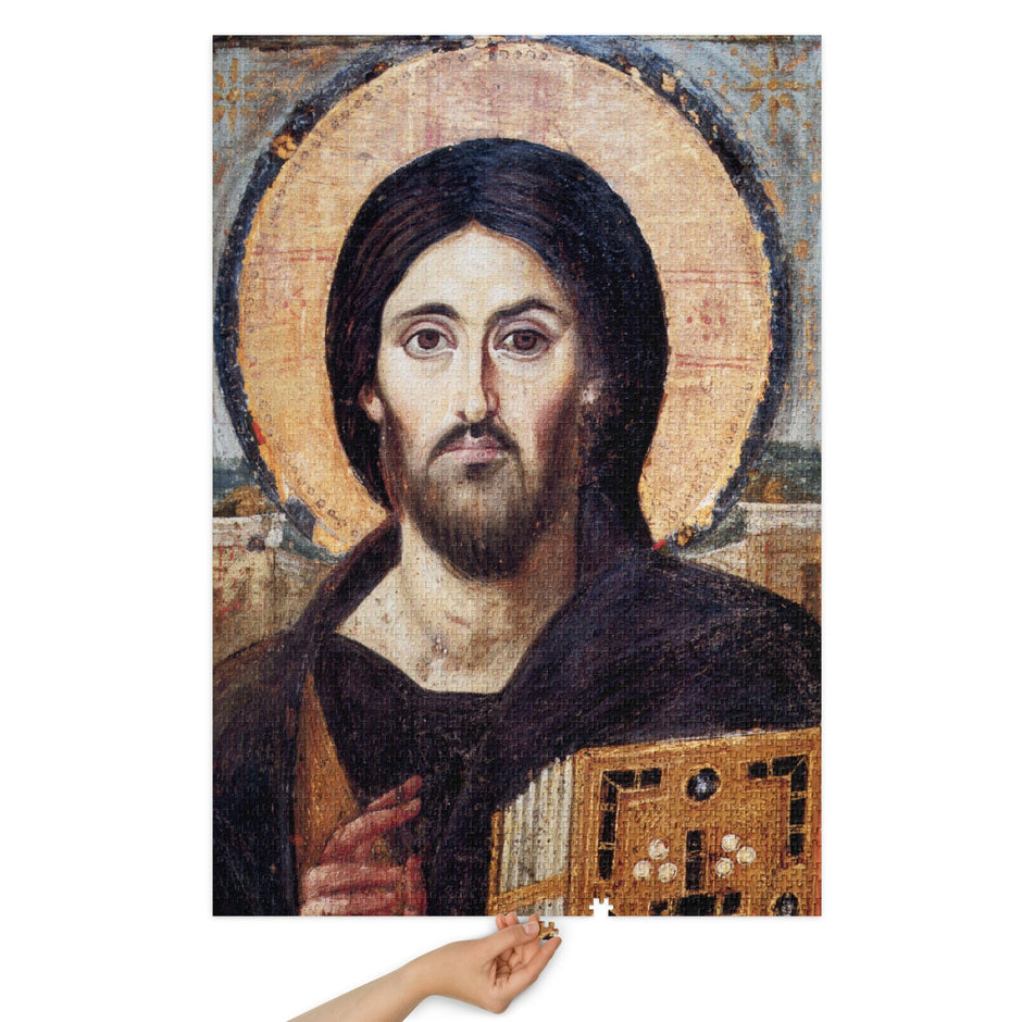 Christ Pantocrator from Saint Catherine’s Monastery Puzzle in Tin showing Byzantine artwork