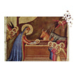 Nativity of Jesus by Bernardo Daddi Puzzle in Tin showcasing Daddi's painting influenced by Giotto, available in multiple sizes.