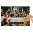 The Last Supper by Joan de Joanes Puzzle in Tin, depicting vibrant artwork from the oil painting, available in multiple sizes.